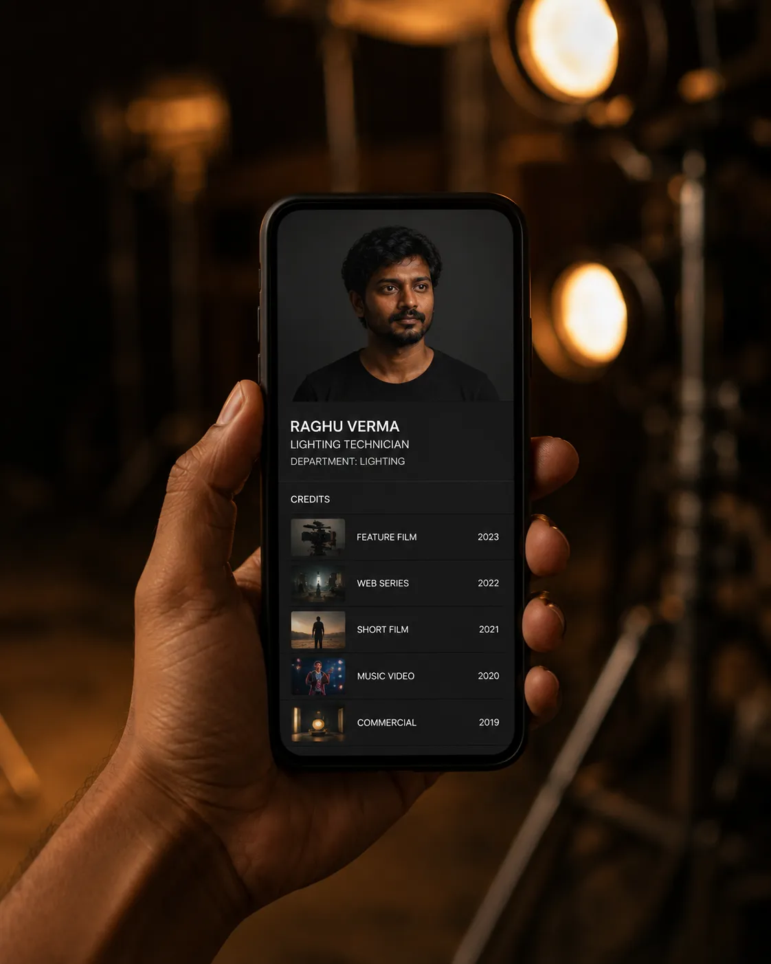 Profile on a phone