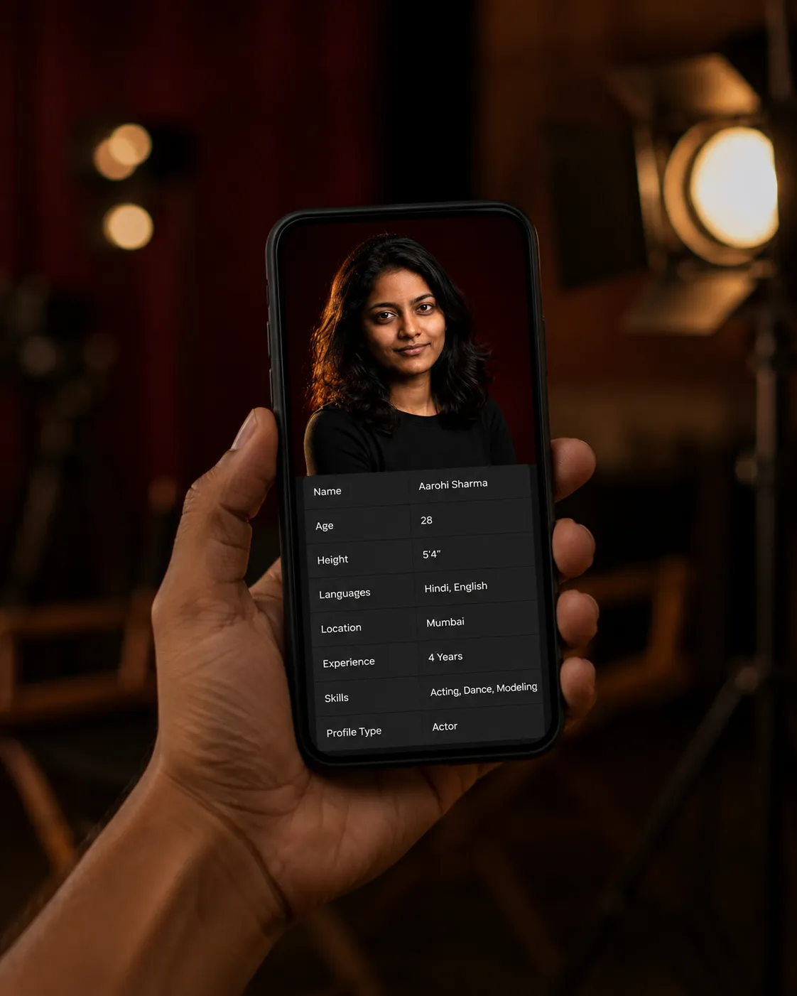 Profile on a phone