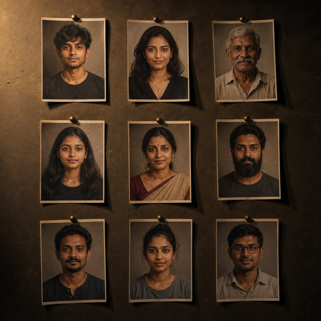 Faces of different ages